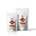 Káva balená v bílém pytlíku s nápisem Karma. Fixi Coffee